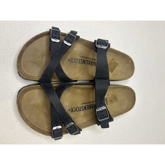 New (no box) Birkenstock Mayari Black Strappy Footbed Sandal Size 37 (6-6.5) - Picture 4 of 9